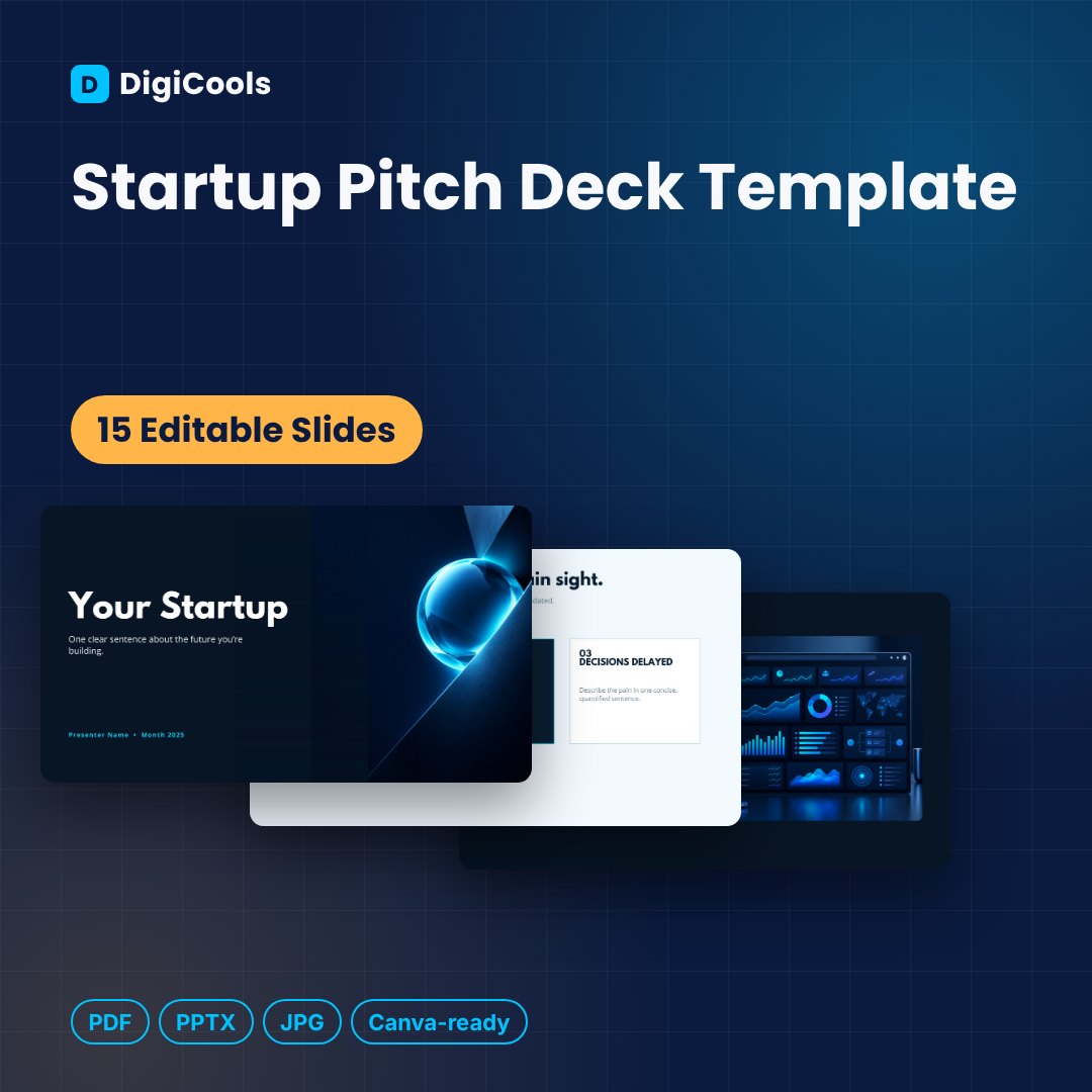 Startup Pitch Deck Template (15 Slides)
