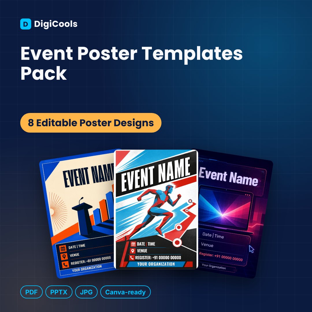 Event Poster Templates Pack (8 A4 Designs)