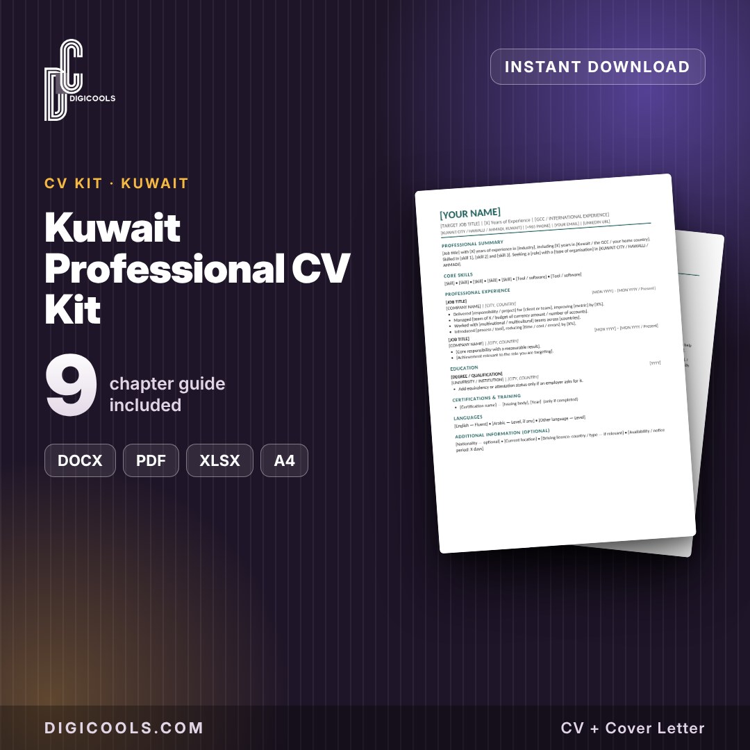 Kuwait Professional CV Kit