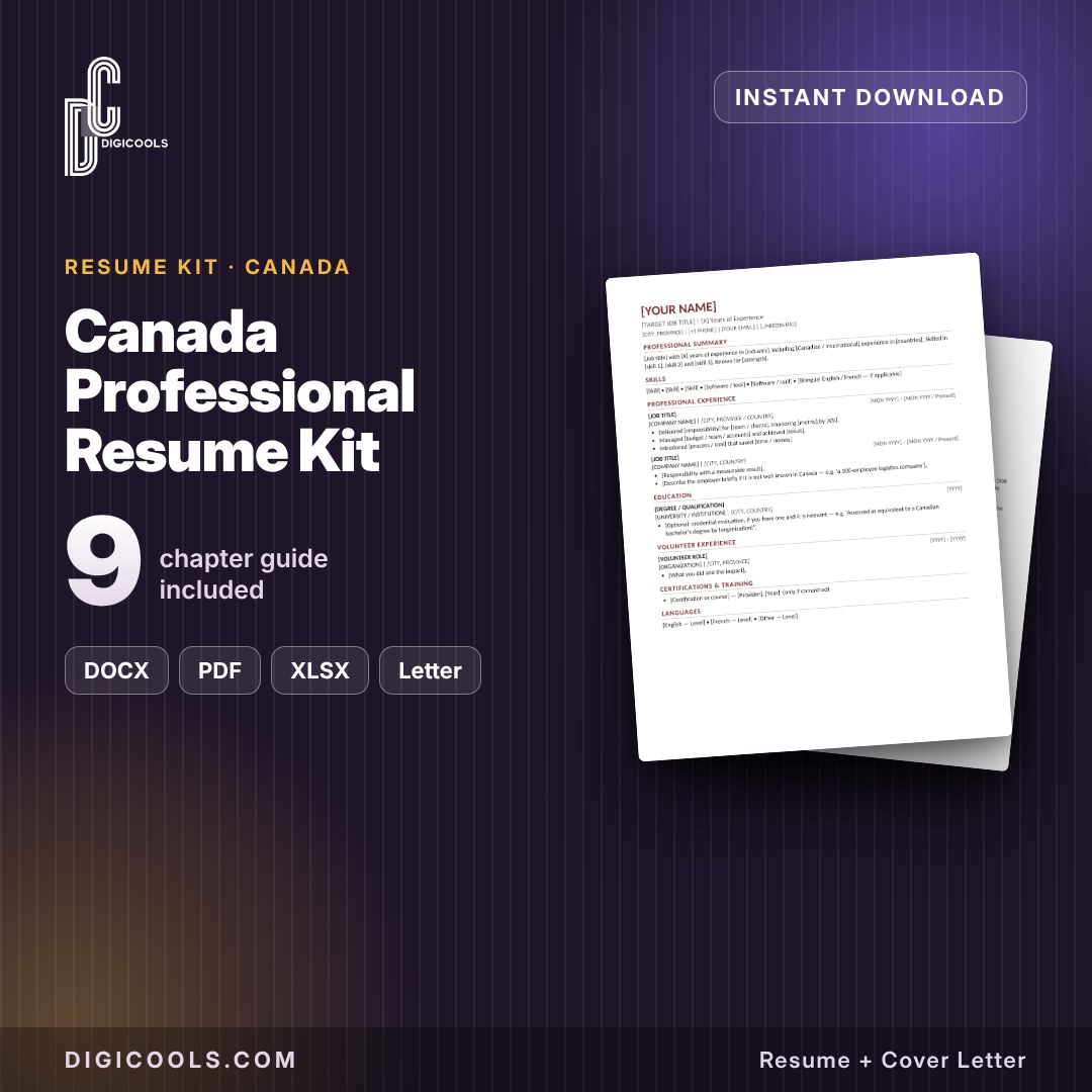 Canada Professional Resume Kit