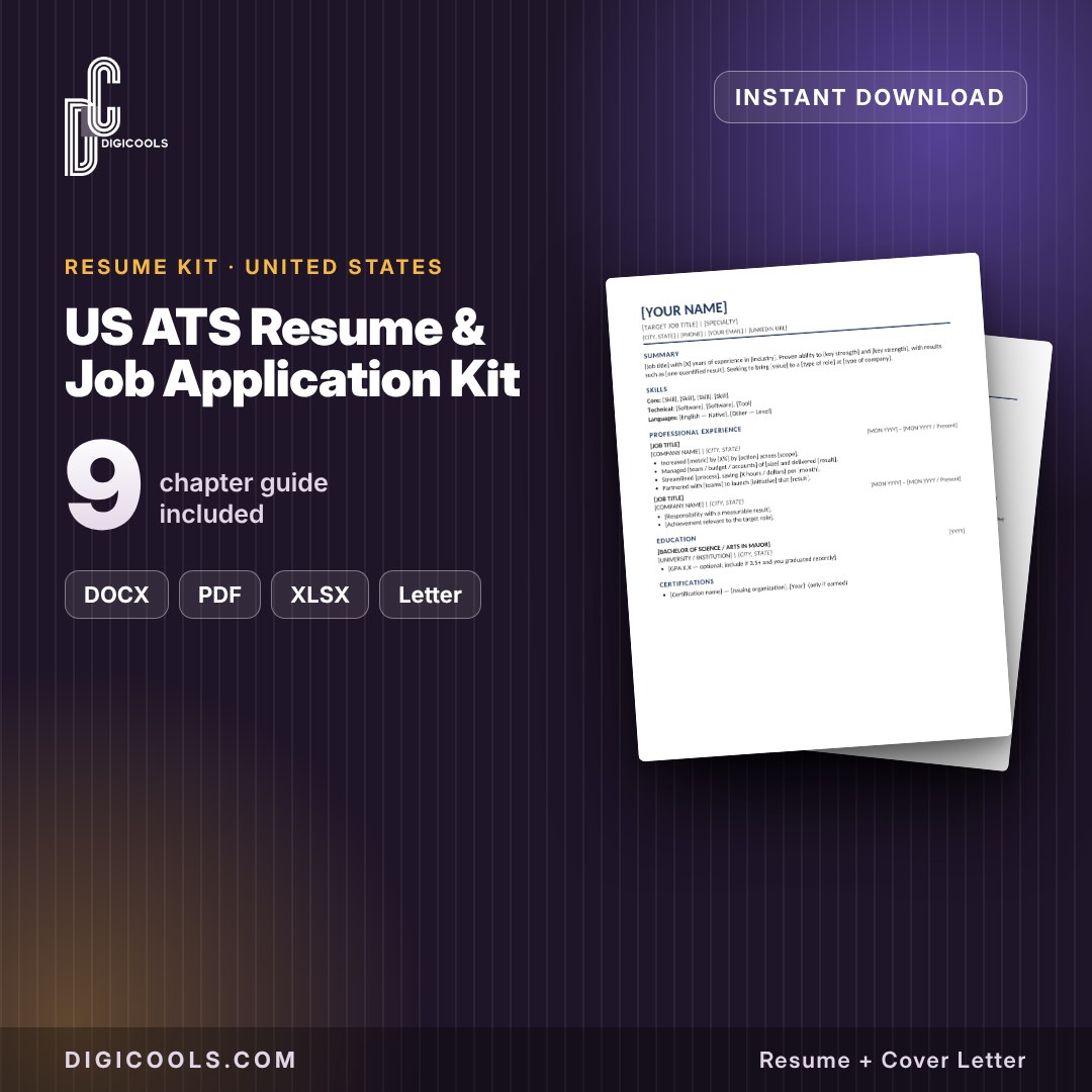 US ATS Resume & Job Application Kit