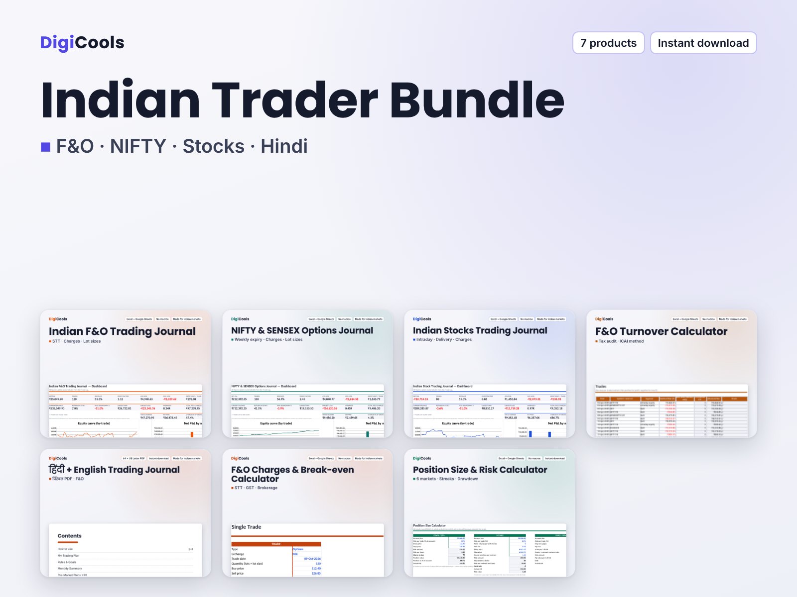 Indian Trader Bundle — F&O, Options, Stocks & Tax Helper