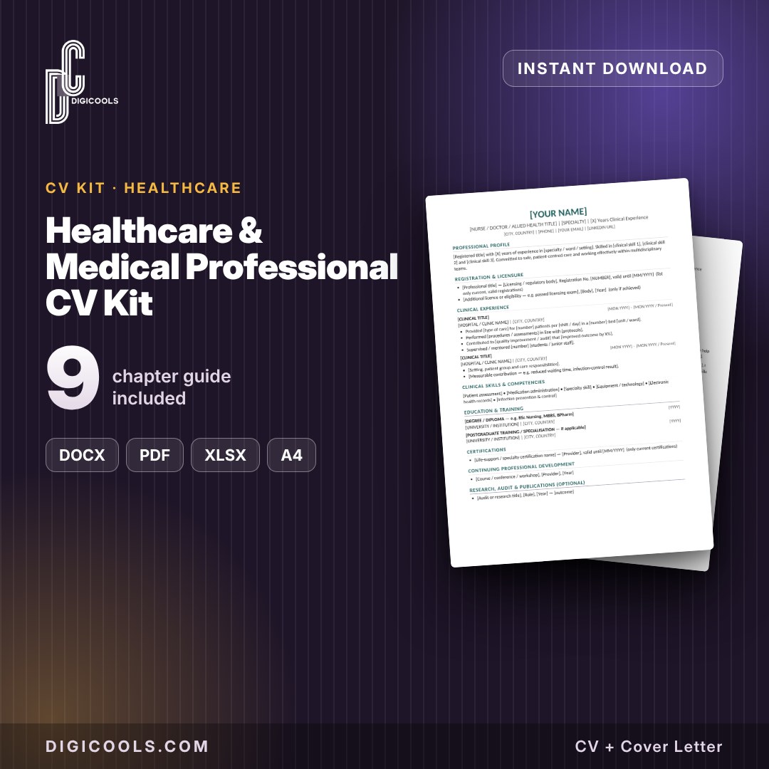Healthcare & Medical Professional CV Kit